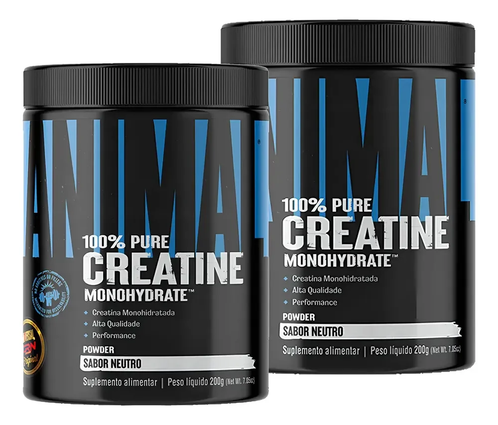 Suplemento Em Pó Universal Nutrition Creatina Em Pote De 200gr 2 Un Pacote Animal Creatine