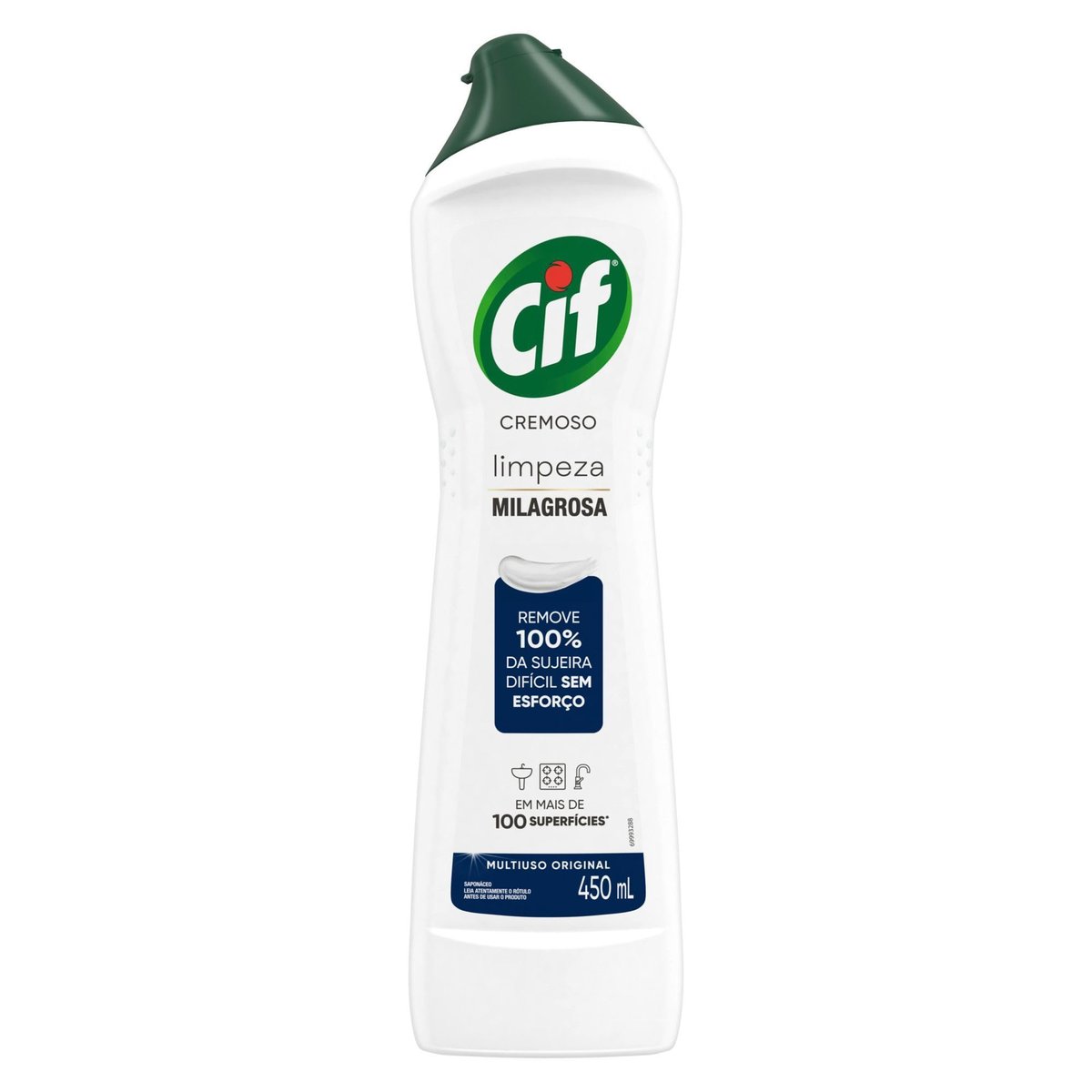 Cif Cremoso Limpeza Milagrosa Remove 100% Da Sujeira 450 Ml