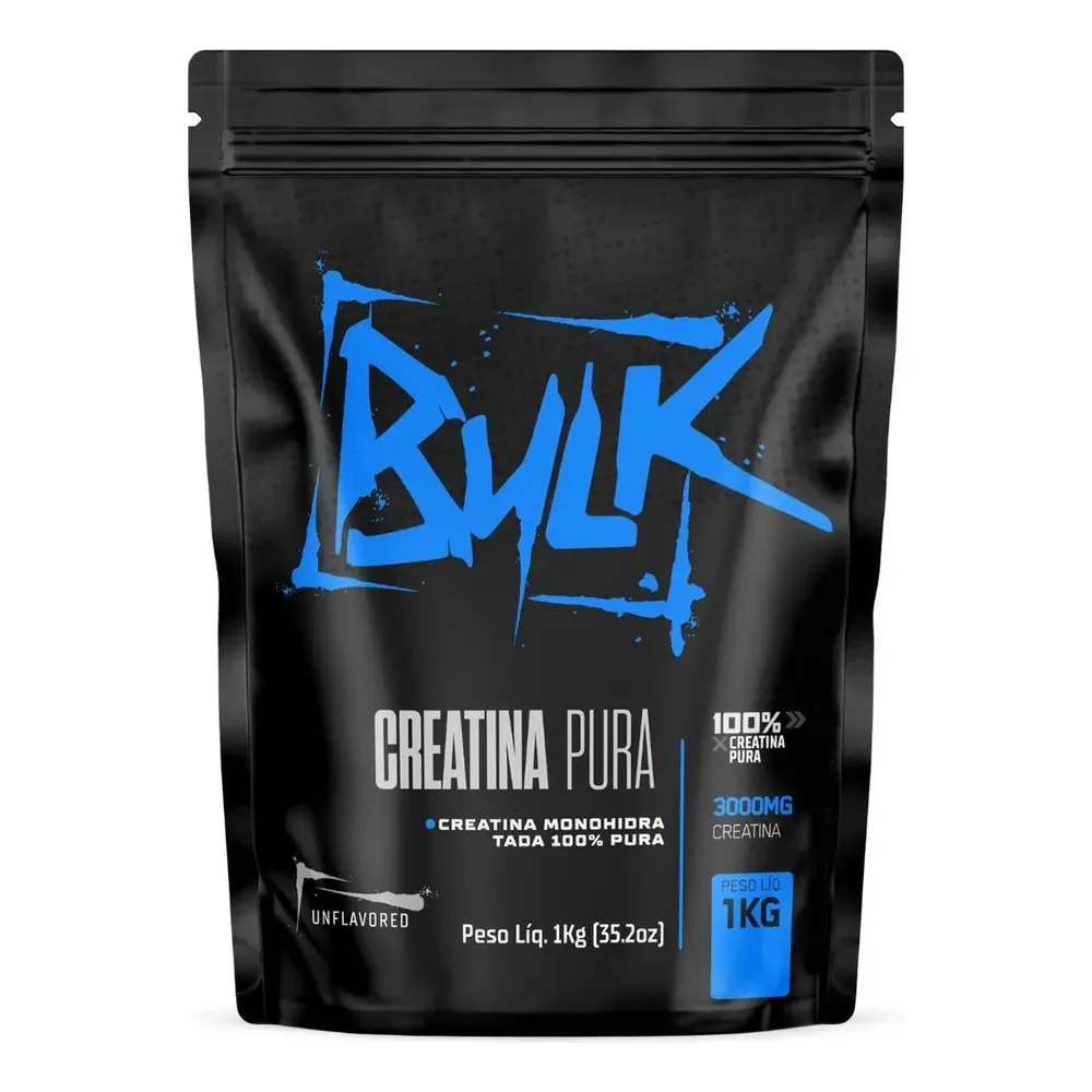 Creatina 1kg Monohidratada 100% Pura Bulk Nutrition Sem Sabor