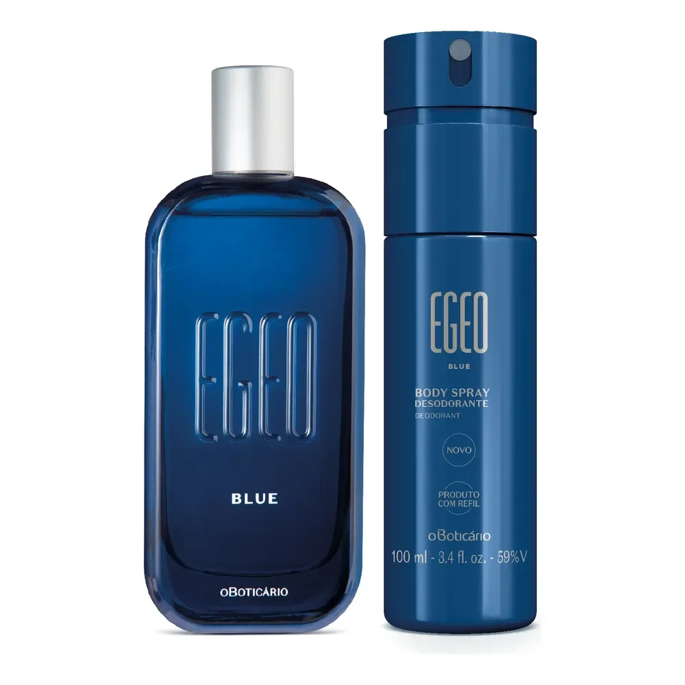 Combo Egeo Blue: Desodorante Colônia 90ml + Body Spray 100ml