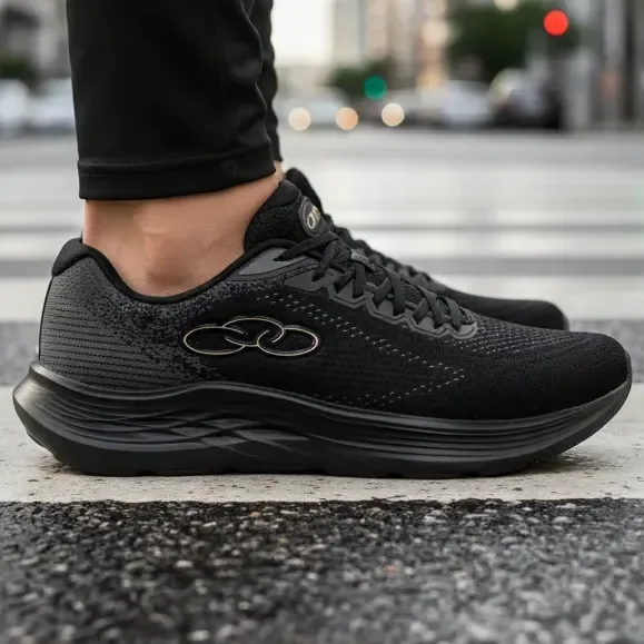 Tênis Olympikus Index 4 Masculino Corrida Academia Caminhada Preto/preto Lisa 43