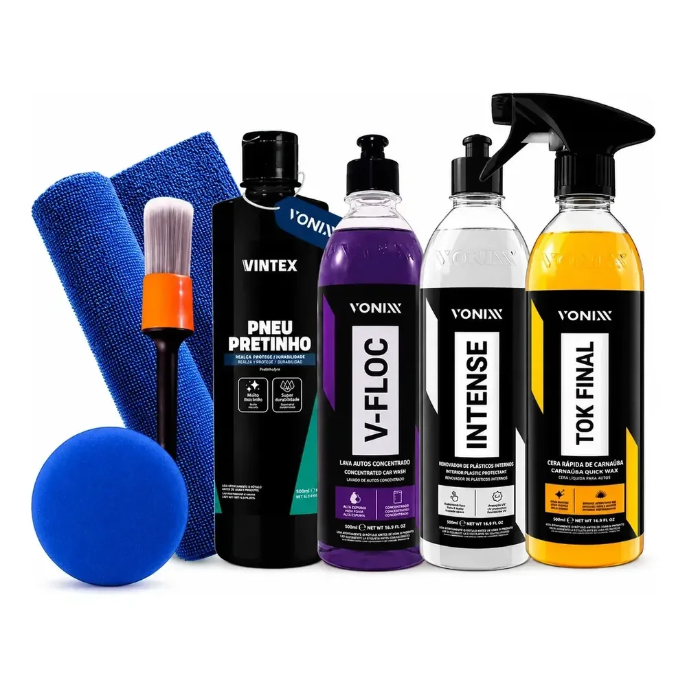 Vonixx Kit Shampoo V-floc Cera Tok Final Revitalizador Intense Pretinho Vonixx Kit Lavagem Tratamento