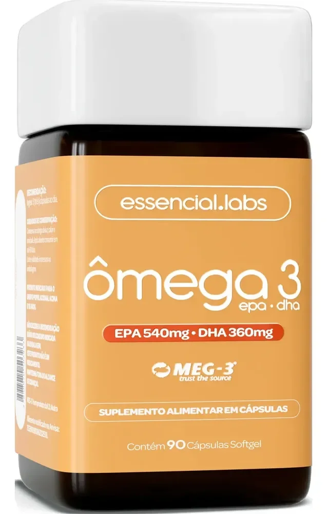 ÔMEGA 3 EPA DHA 1000mg com Selo MEG-3® - 90 Cápsulas Softgel - 100% Puro com Tecnologia Avançada e Alta Biodisponibilidade