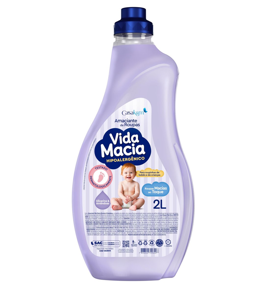 Amaciante Vida Macia Glicerina e Amêndoas, 2L