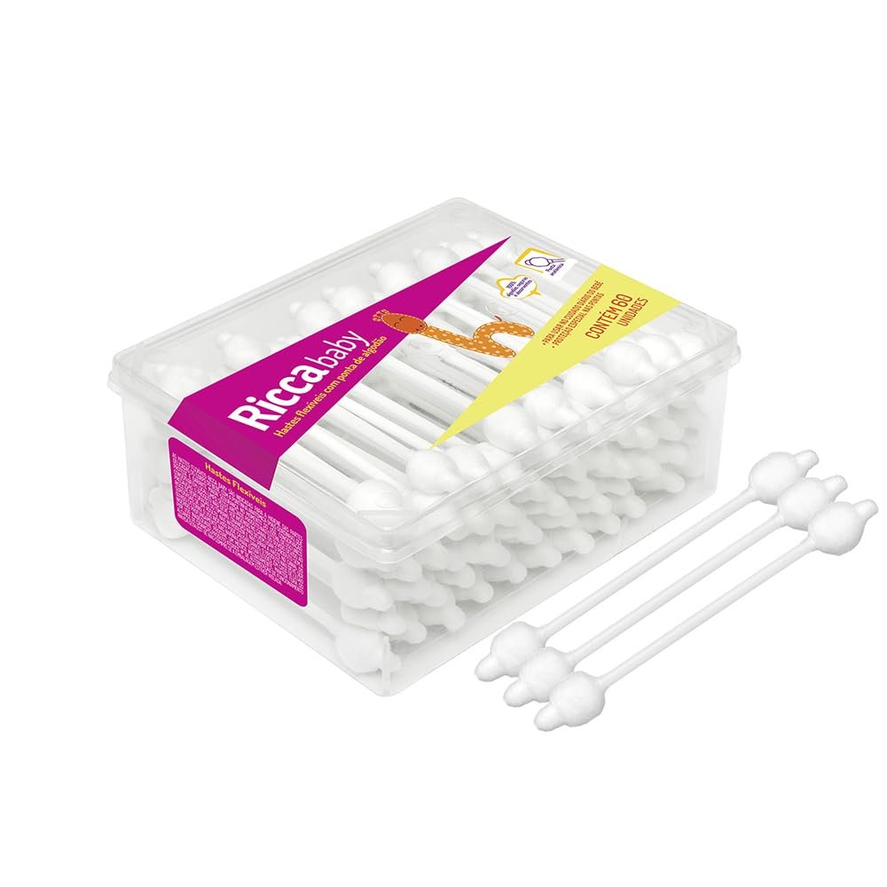 Ricca Hastes Flexíveis Baby Ricca 60un