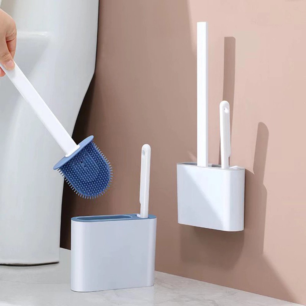 2 Em1 Escova De Silicone Para Vaso Sanitário Base De Banheiro Privada, Alta Eficiência Casa