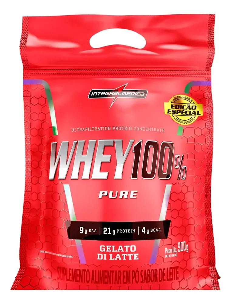 Whey 100% Pure Gelato Di Latte 900g Refil Integralmédica Gelato Di Latte