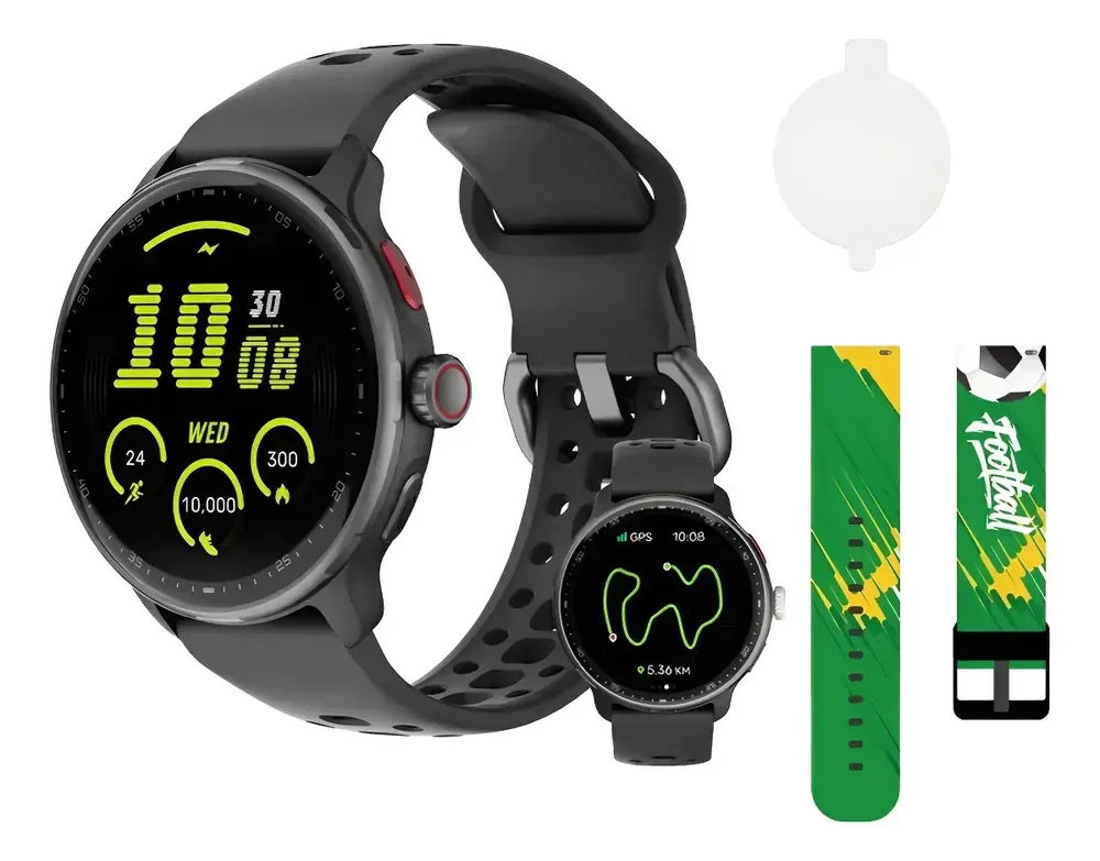 Relógio Smartwatch Bettdow Fb050 Gps Tela Amoled 1.43 Preto Preto