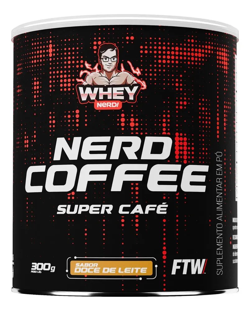 Nerd Coffee Whey Nerd 300g de Café Com Sabor Doce de Leite