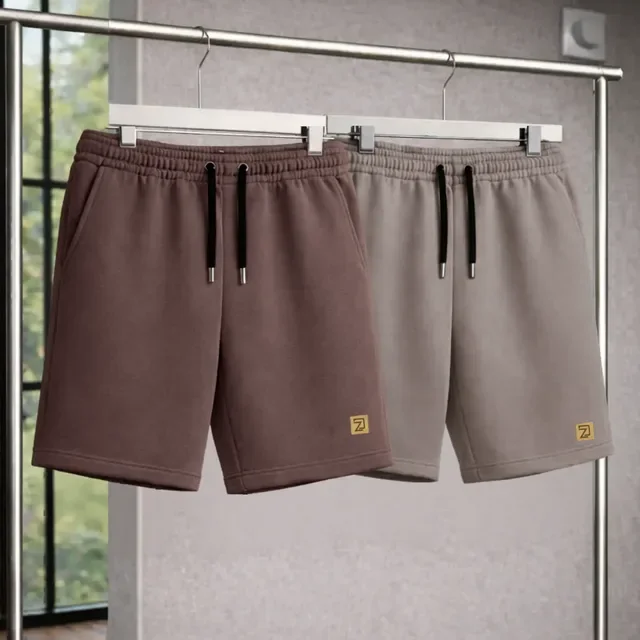 Kit 2 Bermuda Shorts Masculino Moletinho Curta