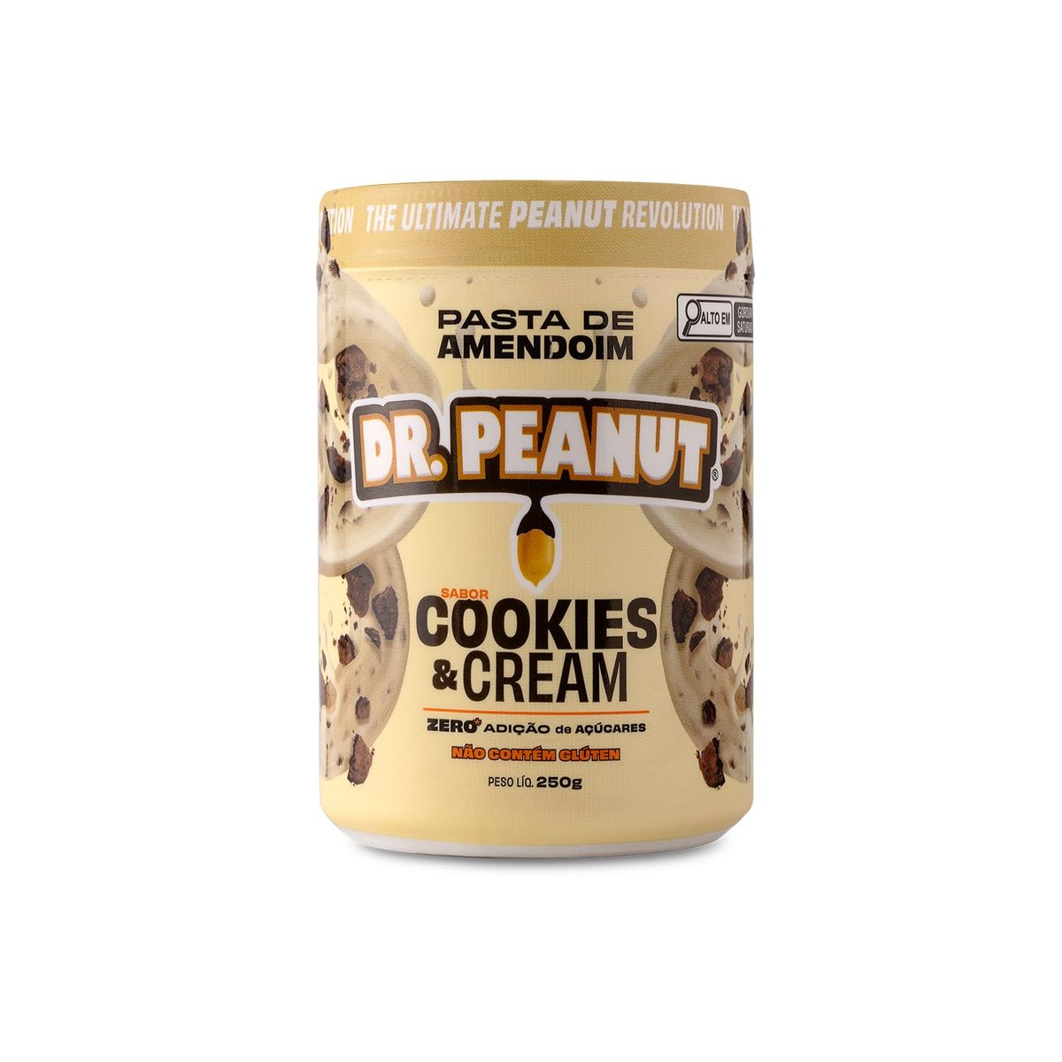 DR. Peanut Pasta de Amendoim Cookies and Cream 250G - Com Whey Protein