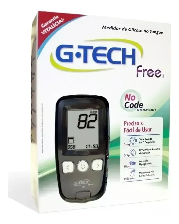Kit medidor de glicemia G-tech Free