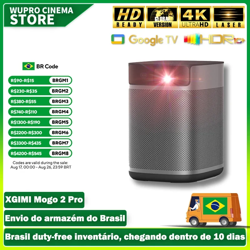 Projetor XGIMI Mogo2 Pro 4K com Sistema GoogleTV, Laser DLP Nativo 1920P Mini FHD para Home Theater, 430ISO Lúmens, Projetores Portáteis - AliExpress 44