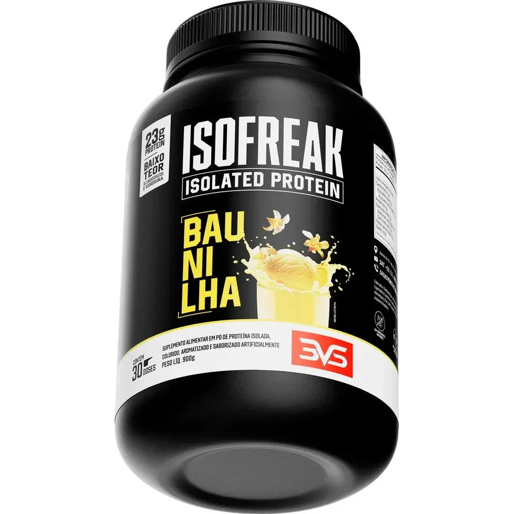 Isofreak Protein 24g De Proteínas Por Dose 900g Sabor Baunilha