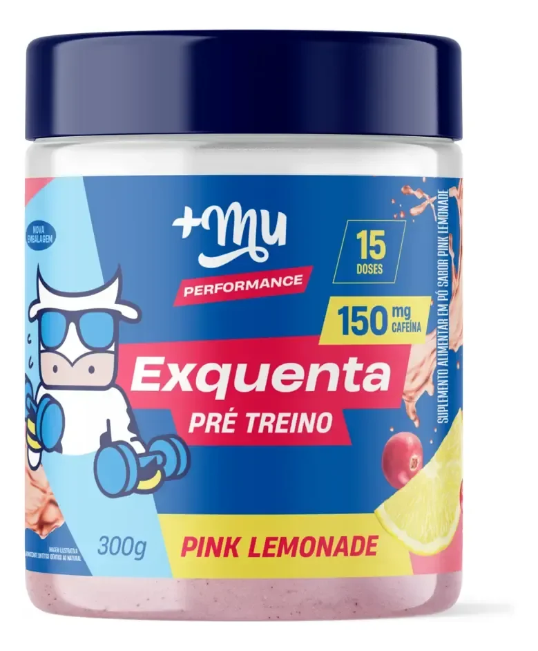 Pré Treino +Mu Performance Exquenta Sabor Pink Lemonade 300g