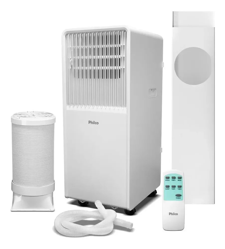 Ar-Condicionado Portátil Philco 10000 BTUs Quente e Frio 4 em 1 com Controle Remoto e Timer PAC10QN