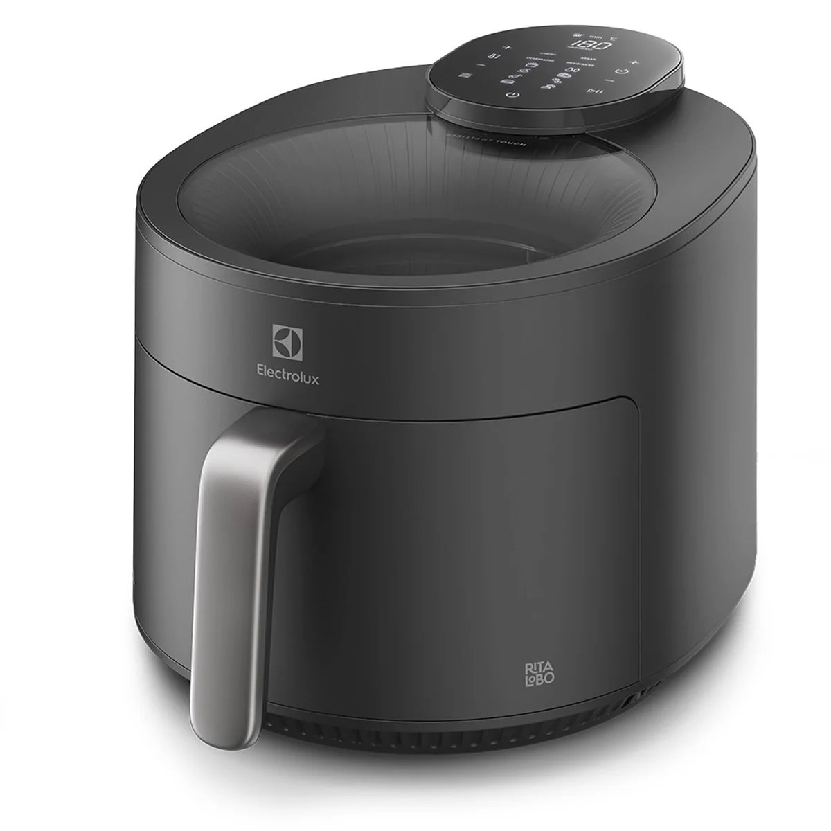 Electrolux Fritadeira Elétrica sem oleo com visor 360 Air fryer 5.1L digital potência 1500W EAF170 Cinza 220v