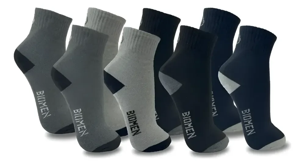 Kit 12 Pares Meia Masculina Cano Longo Conforto Preto Cinza Azul Marinho E Cinza Claro Liso 37-43