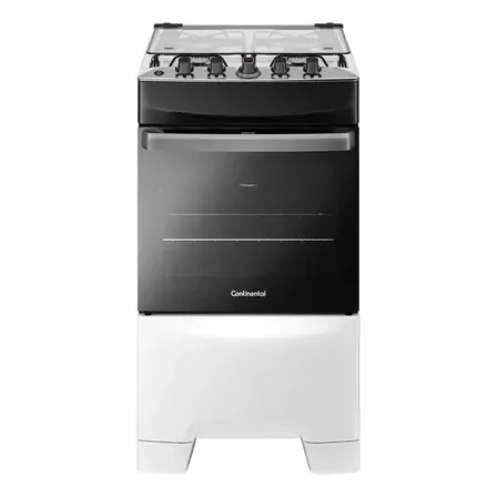 Fogão Fc4ib 4 Bocas Mesa De Inox Branco Continental 127/220v