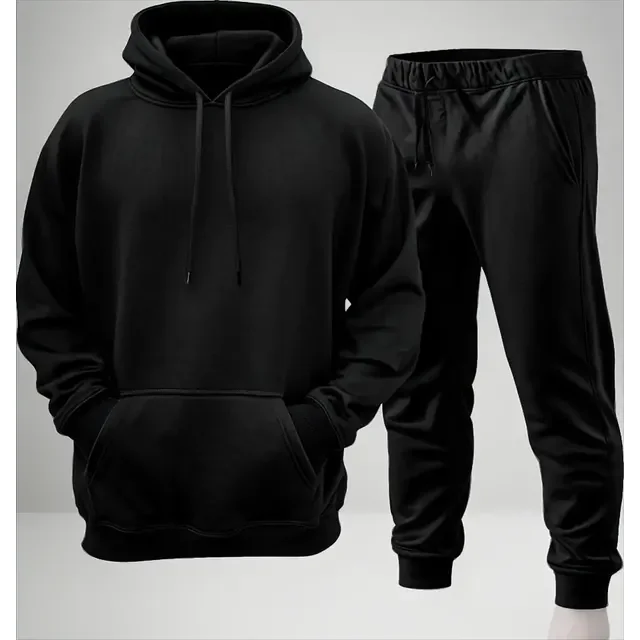 Conjunto Calça E Blusa De Moletom Liso Masculino Unissex
