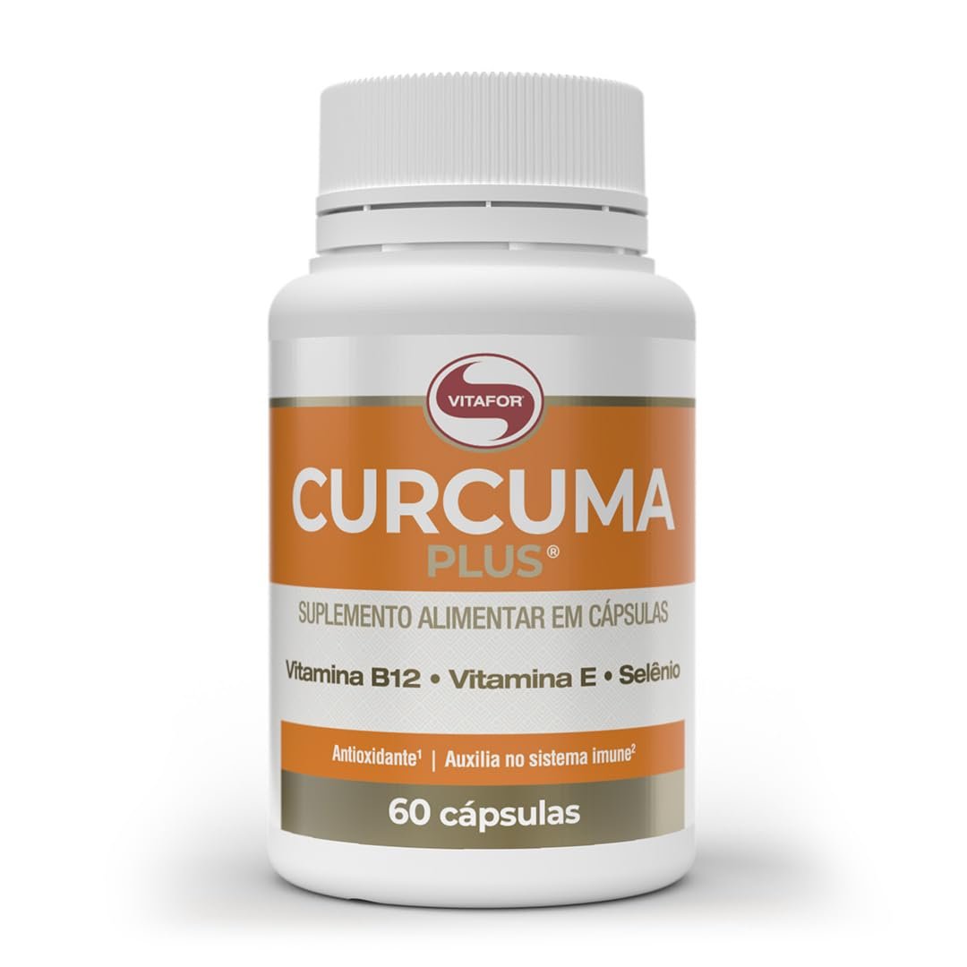 Curcuma Plus - 60 Cápsulas, Vitafor, Branco