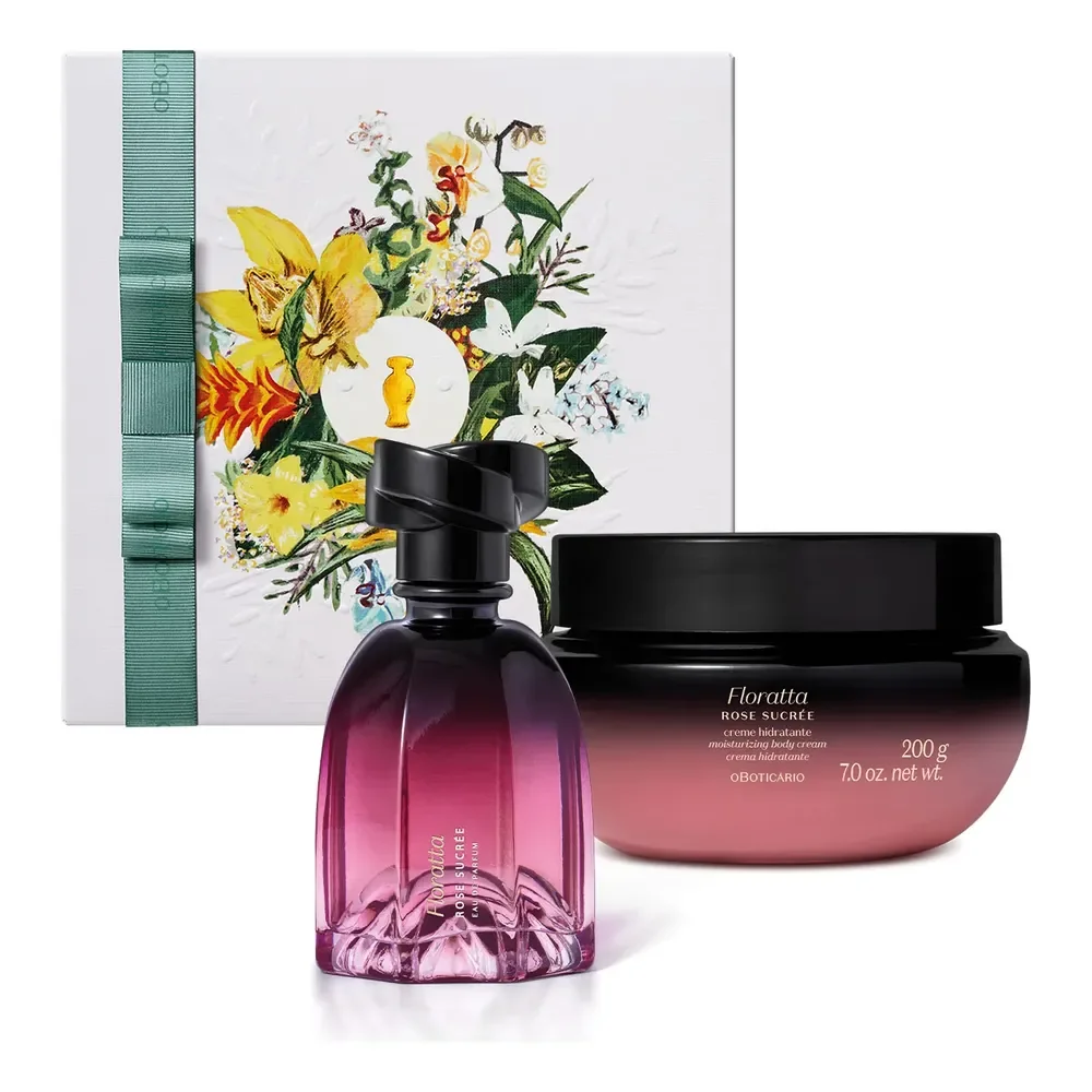 Combo Presente Dia Das Mães Floratta Rose Sucrée: Eau De Parfum 75ml +creme Corporal 200g