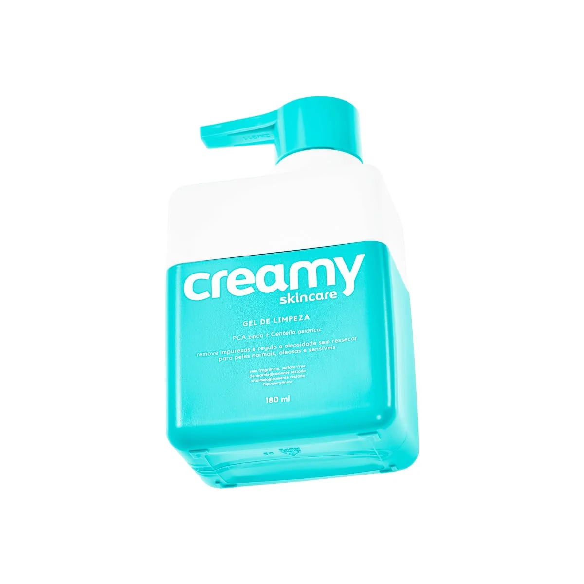 Creamy Skincare Gel de Limpeza 200ml | Limpa Profundamente, Sem Fragrância e Livre de Sulfatos, Remove Impurezas e Regulariza a Oleosidade | Peles Oleosas e/ou Mistas