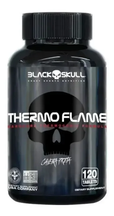 Thermo Flame 120 - Cafeína - O R I G I N A L - Black Skull Sabor Sem Sabor