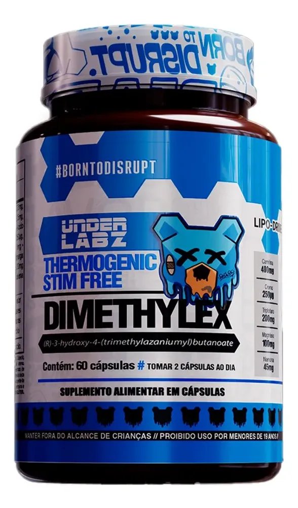 Dimethylex Stim Free Termogenico 60 Capsulas - Under Labz Sem Sabor