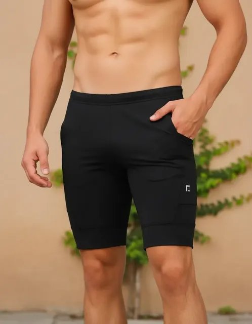 Bermuda De Compressão Com Bolsos Laterais Masculina