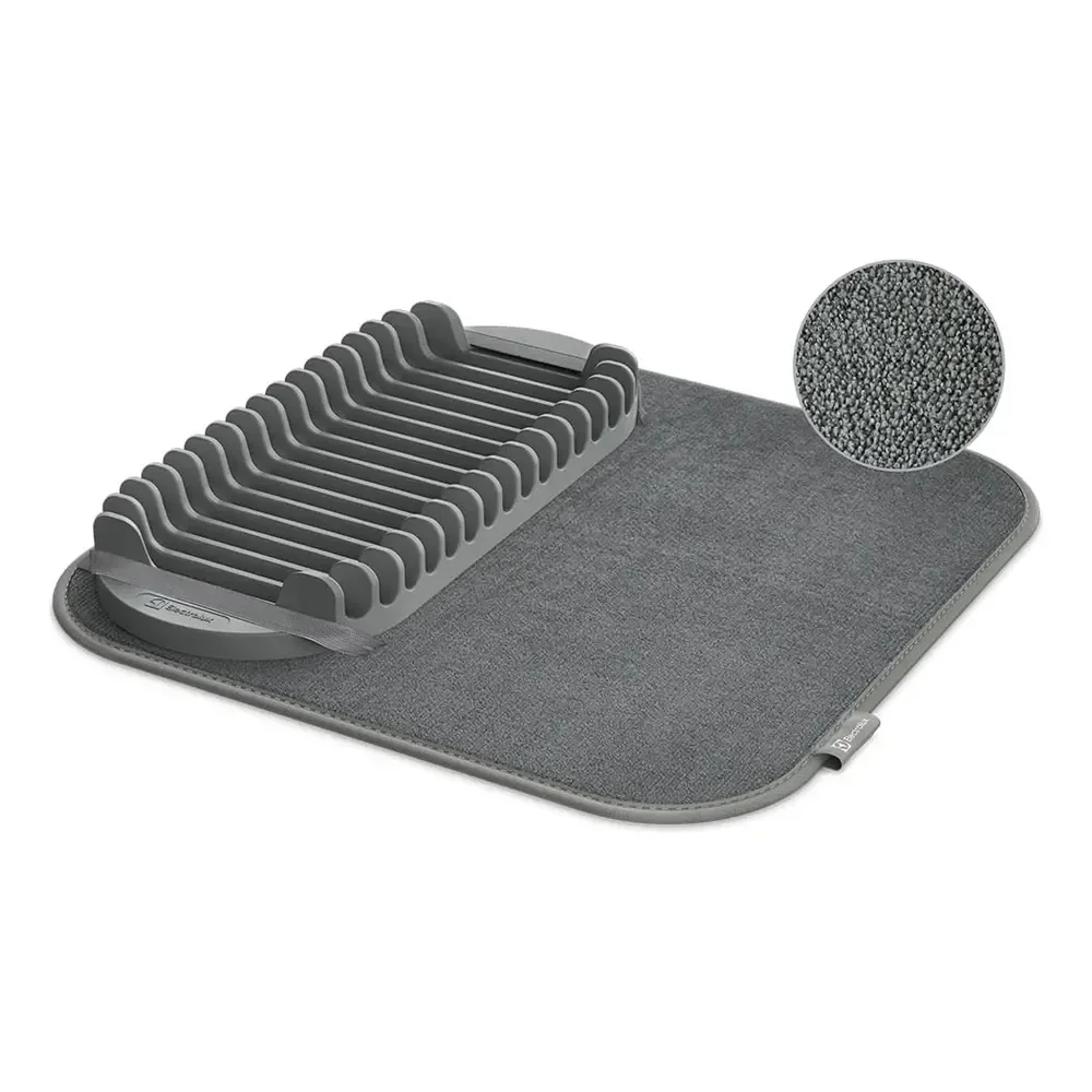 Escorredor De Louças Topdry Tapete De Microfibra Electrolux Cinza