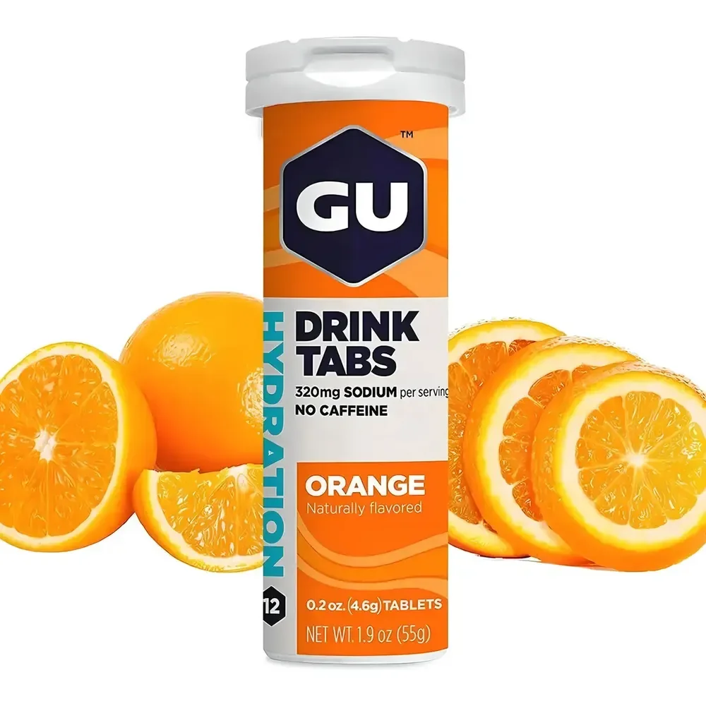 Gu Energy Hidroeletrolítico Tabs Sabor Laranja 12 Tabletes Efervescentes