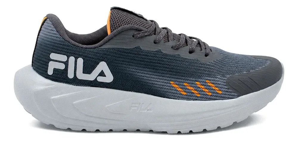 Tênis Fila Sprint Masculino Esportivo Caminhada Confortável Grafite/cinza Liso 42 Br