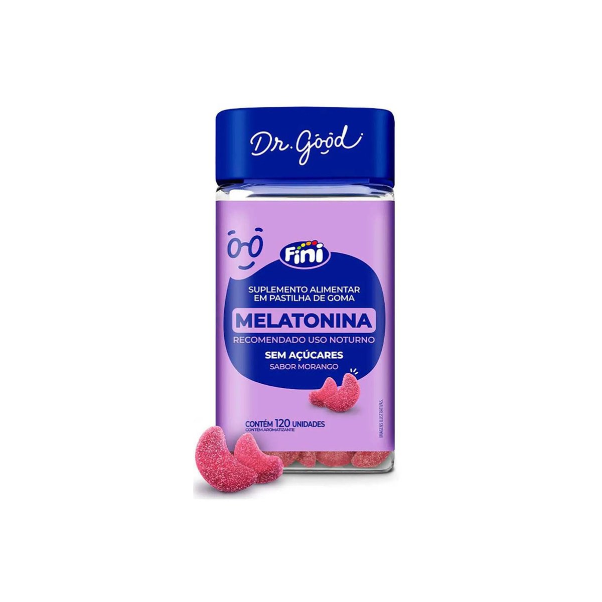 Melatonina Sabor Morango 120 Gomas Fini Dr Good