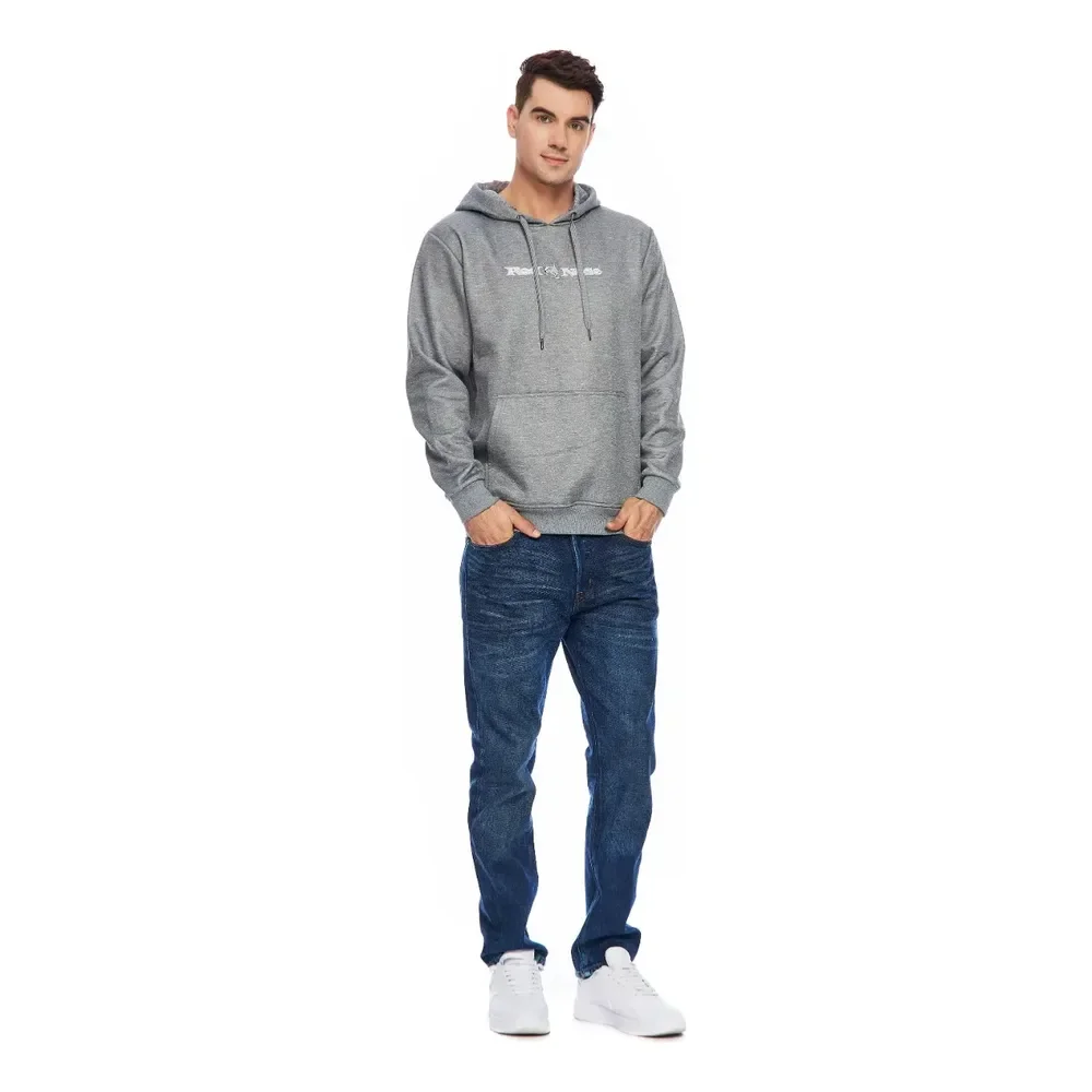 Moletom Masc. Neoprene Canguru Bordado Red Nose 9550101 M Cinza Escuro Lisa