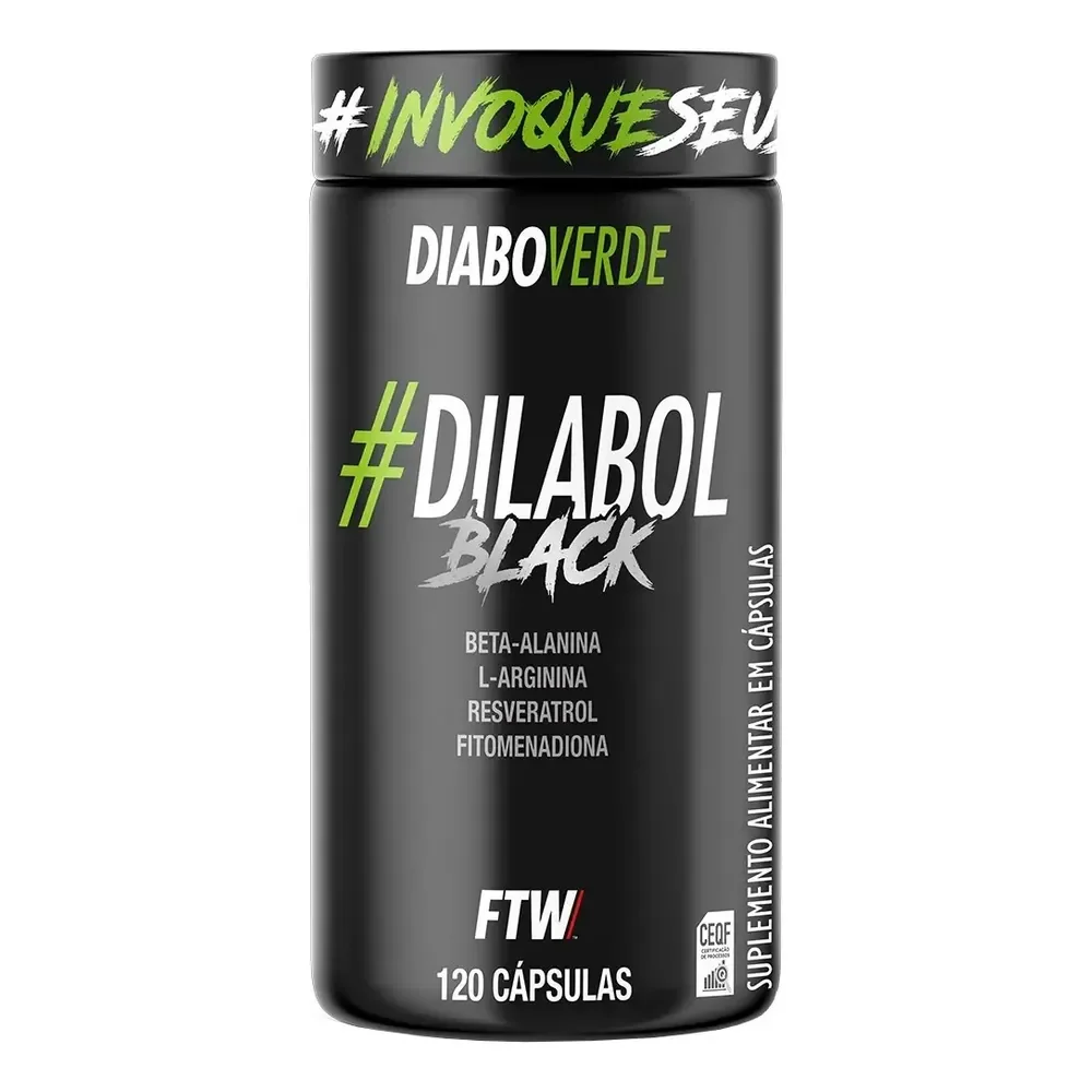 Dilabol Black Diabo Verde Vasodilatador 120 Cáps Ftw Neutro