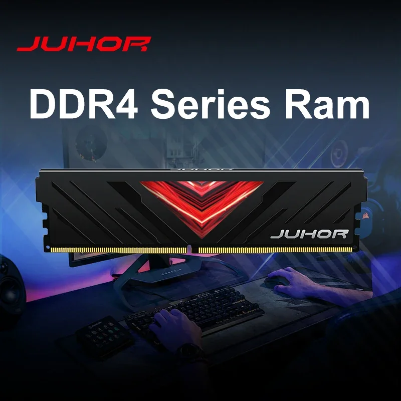 Memória JUHOR DDR4 8GB 16GB 3200MHz CL18 Memória RAM para Computador Desktop