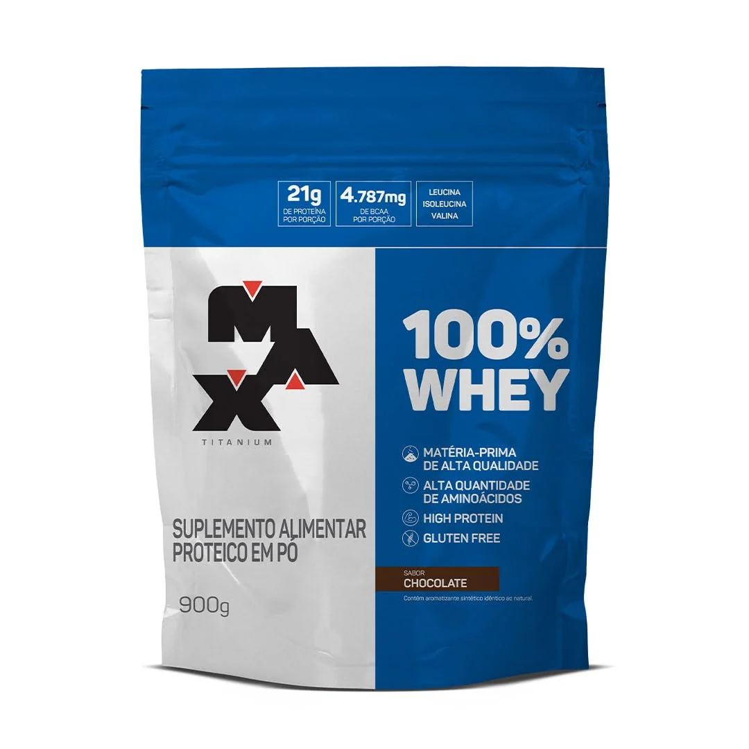 100% Whey Refil (900g) - Chocolate, Max Titanium
