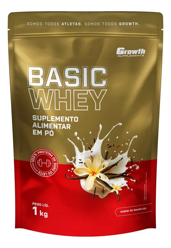 Basic Whey 1kg Growth Supplements Baunilha