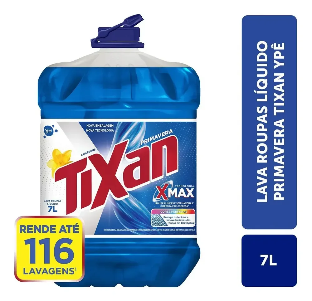 Lava Roupas Líquido Tixan Ypê Primavera 7 Litros