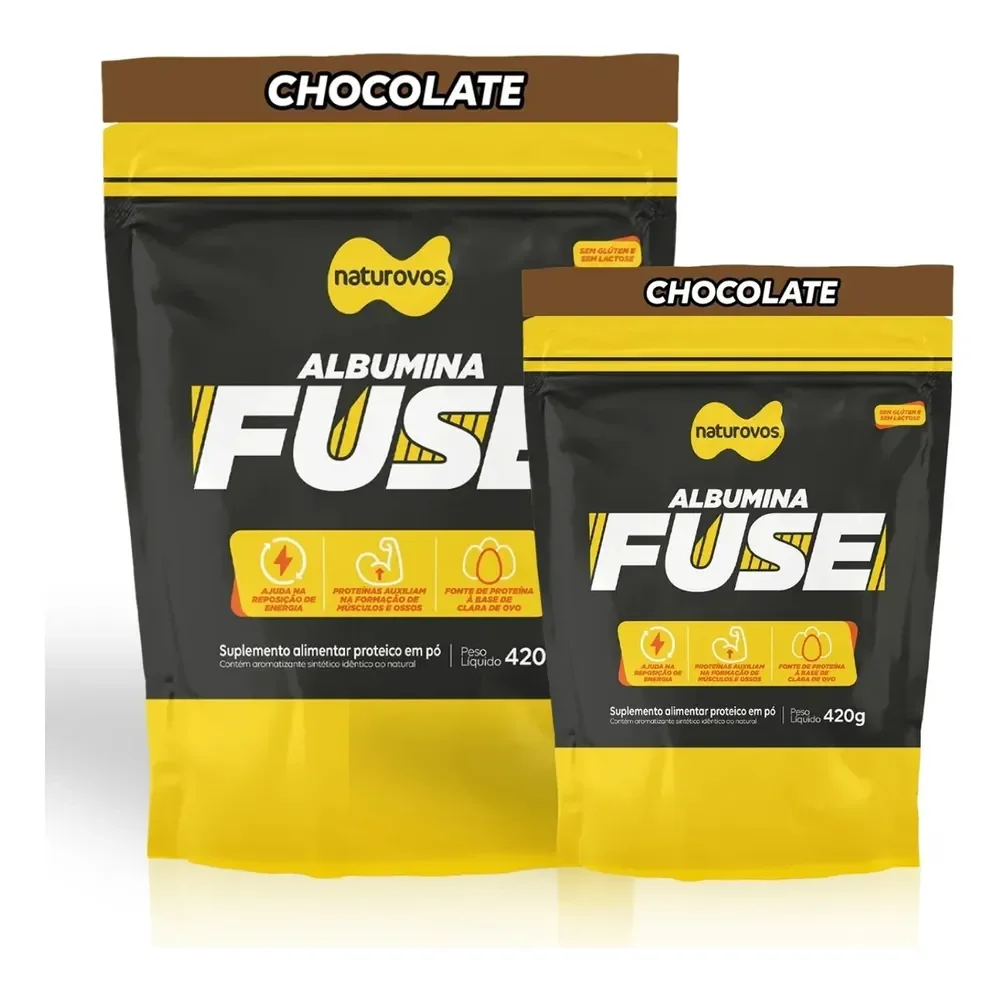 Albumina Fuse Naturovos Refil De Chocolate 420g