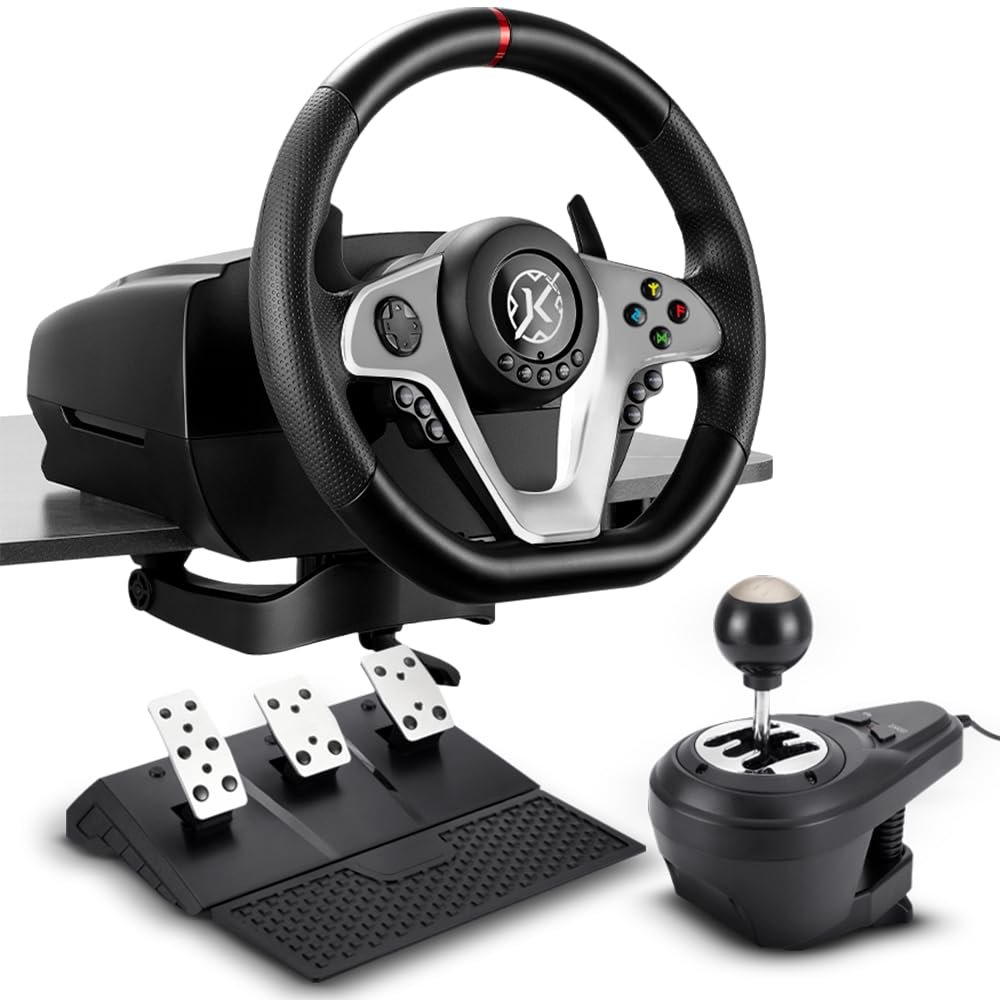Kalkan Kit Simulador de Corrida G500 ProRacing Volante Pedais e Câmbio USB Force Feedback 3.2Nm 900° Compatível c/ PC, Xbox, PS4 - KLK00032