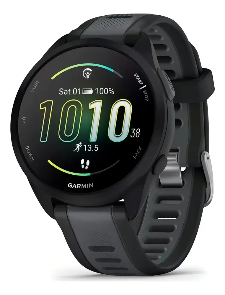 Relógio Garmin Forerunner 165 Sem Musica Gps Amoled Preto Preto Mesh