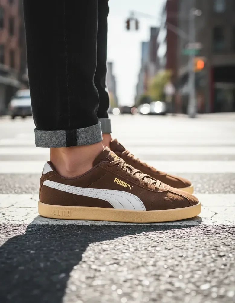 Tênis Masculino Club Ii Puma Flat Bronze-puma White-puma Gold Lisa 41 Br