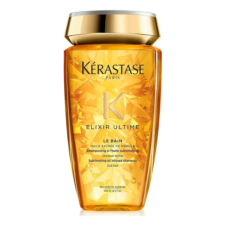 Shampoo De Nutrição Com Óleo De Argan, Limpeza Profunda E Brilho Radiante E Maciez Para Todos Os Tipos De Cabelo, Elixir Ultime Le Bain, Kérastase 250ml