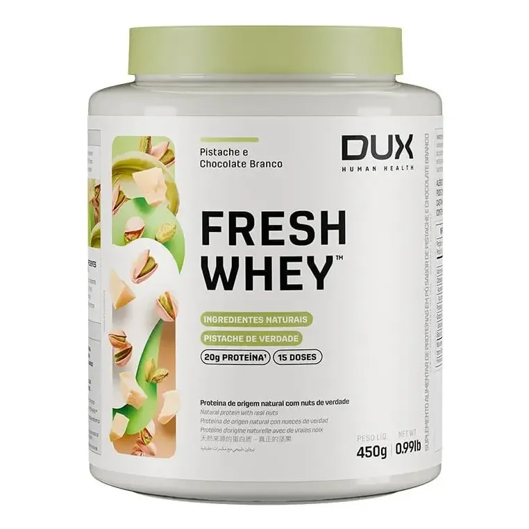 Freshwhey Pistache E Chocolate Branco - Pote 450g Dux