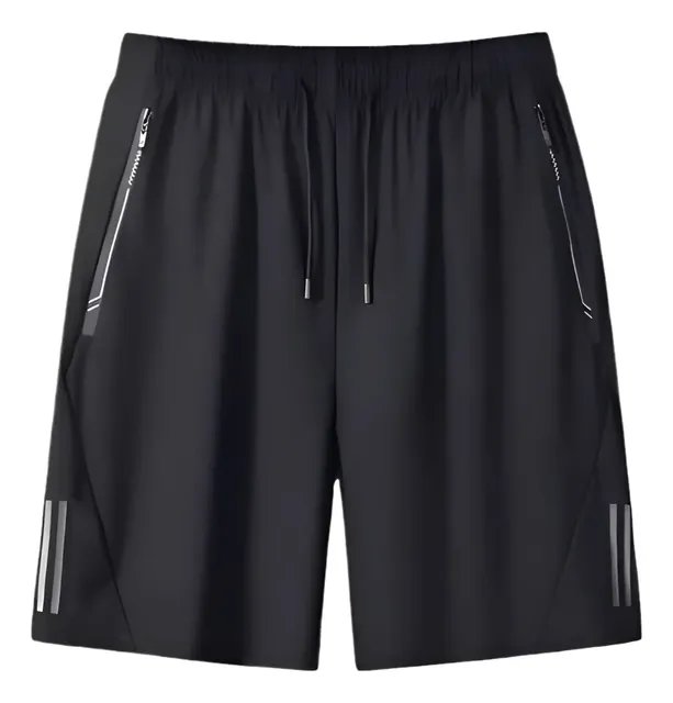 Short Masculino Bermuda 2 Bolsos Zíper Secagem Rápida Fina