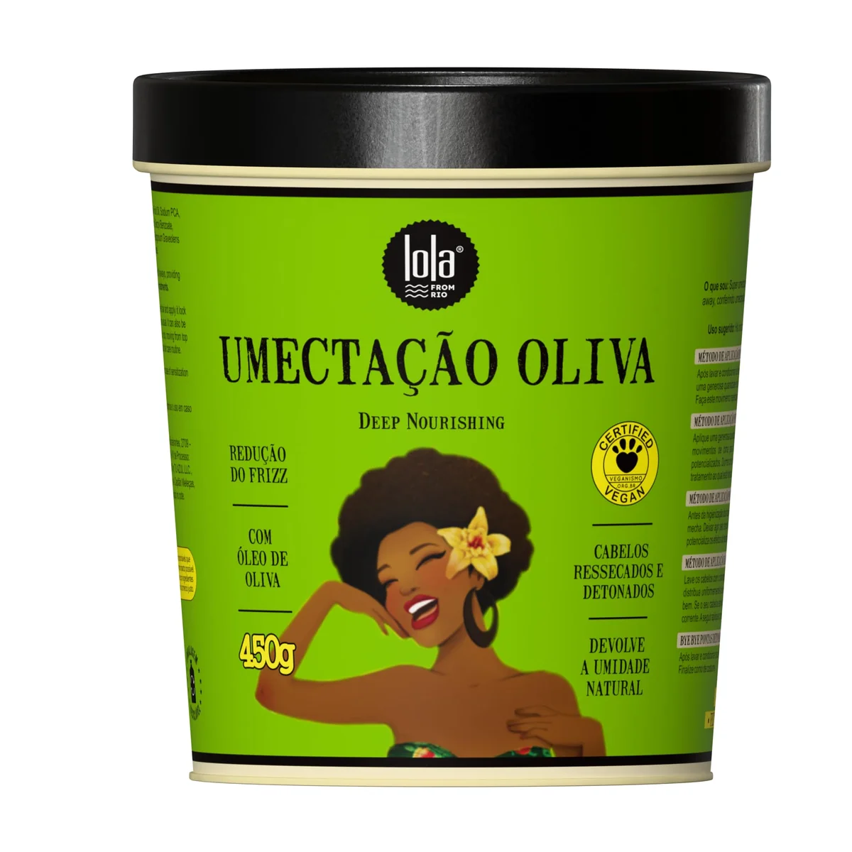 Máscara de Umectação Lola Cosmetics com Óleo de Oliva 450 g