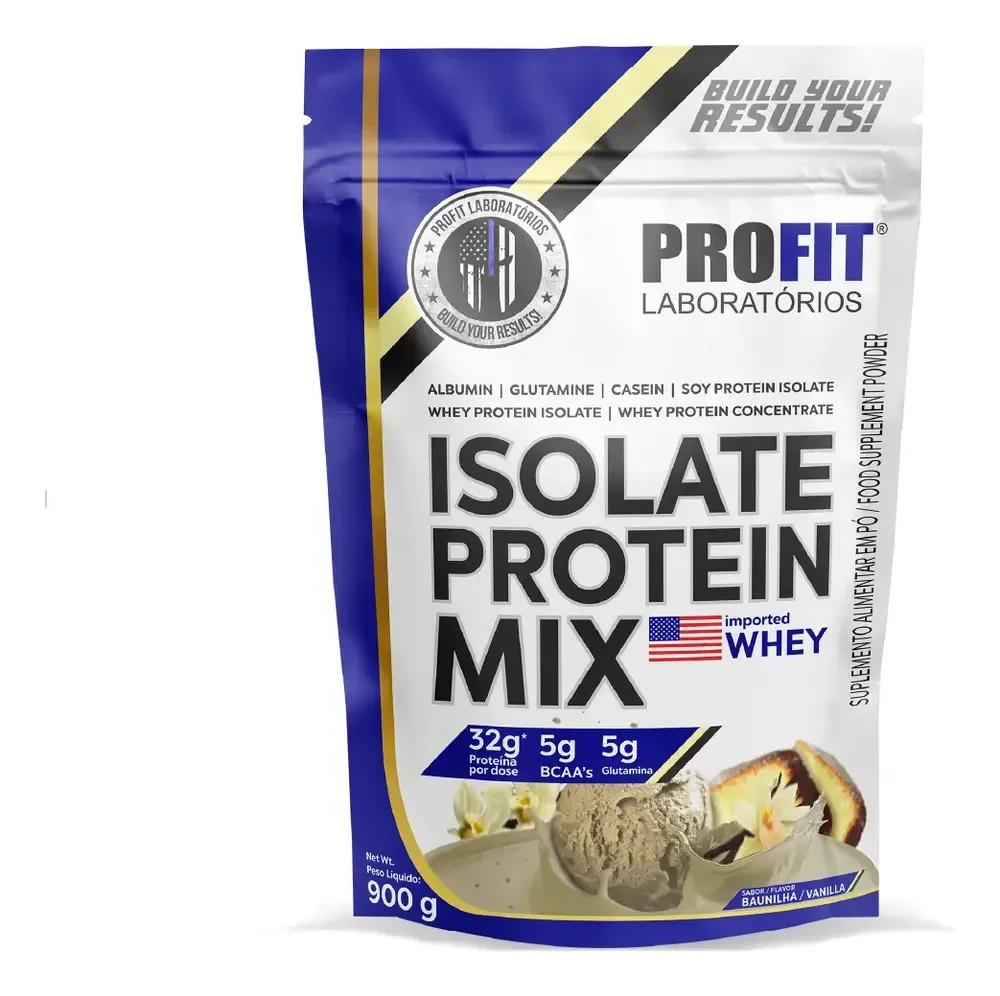 Suplemento Em Pó Profit Labs Isolate Protein Mix Whey Sabor Baunilha Em Sachê De 900g