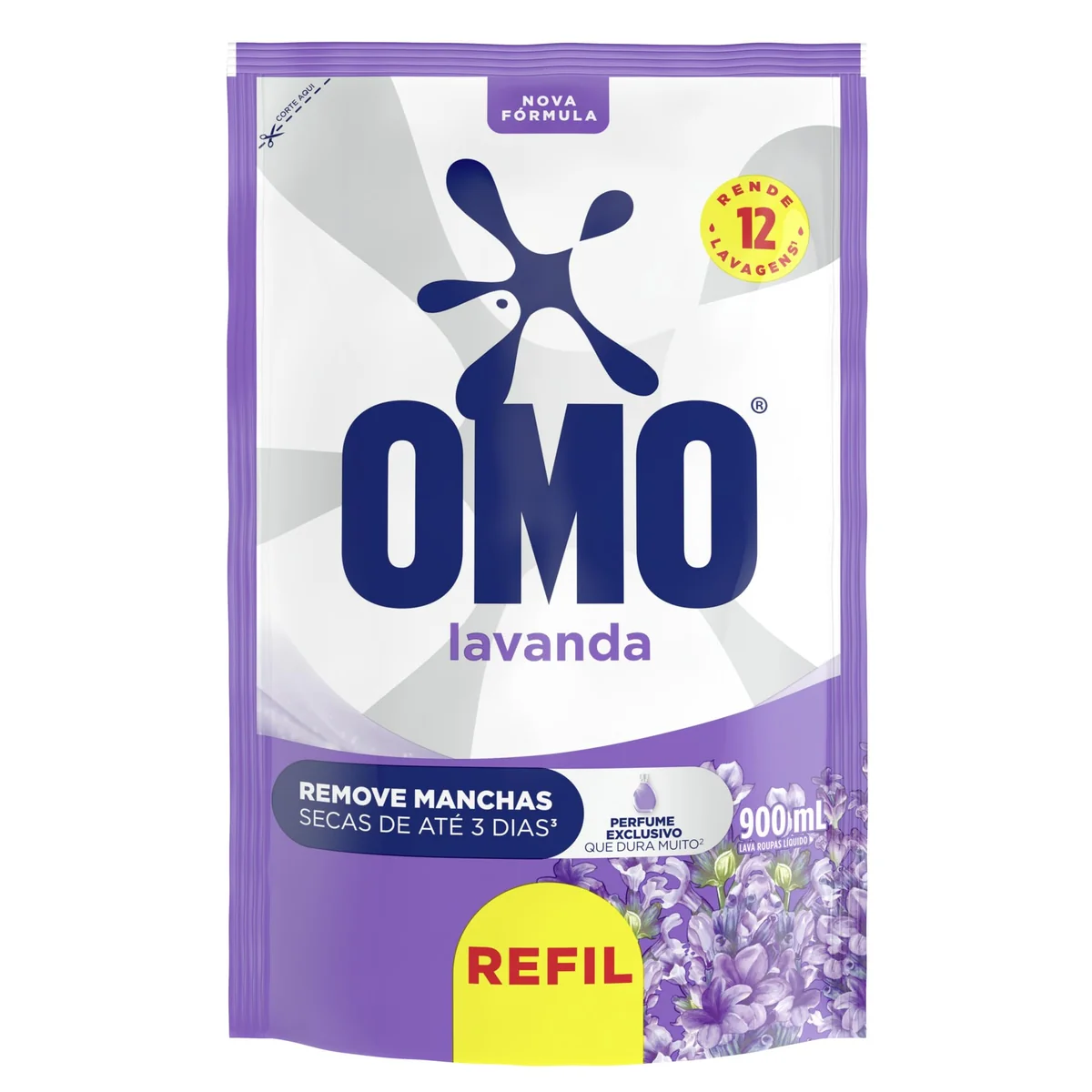 OMO Sabão Liquido Refil Lavanda Edição Especial 900Ml Omo